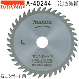 マキタ A-40244 石こうボード用 外径125mm 刃数40 チップソー ※画像は代表画像です。外径、刃数等の表記をご確認ください。 【防じんマルノコ用】