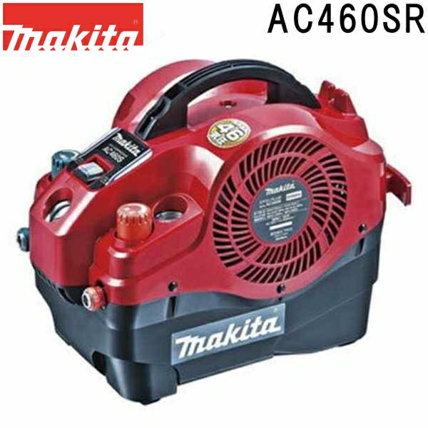 マキタ AC460SR 内装エアコンプレッサ タンク容量3L 50/60HZ 共用 赤色