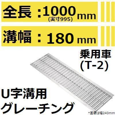 法山本店 HGU-180-19 グレーチング U字溝用 スタンダード (普及型みぞぶた) 【適用ためます幅みぞ幅180..