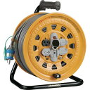 ハタヤ(HATAYA) BG-501KX 屋内用 電工ドラム 漏電遮断器・温度センサー付 50m 2P接地付プラグ用コンセントx4個 (サンタイガーリール/コー...