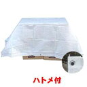 アイネット ホワイトカラー軽量防水シート #2000 約1.8x2.7m(1間x1.5間) (ブルーシートの白) 白色