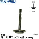 東京かねみつ(カネミツ) 左官用役物鏝 0481-D4 本焼 電ドル用モッコン鏝(六角軸) 直型 No.4 (小)26mm