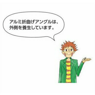 創建 56204-3m アルミアングル等辺　アルミ折曲げL1×65×65 長さ：3m アルマイトシ...