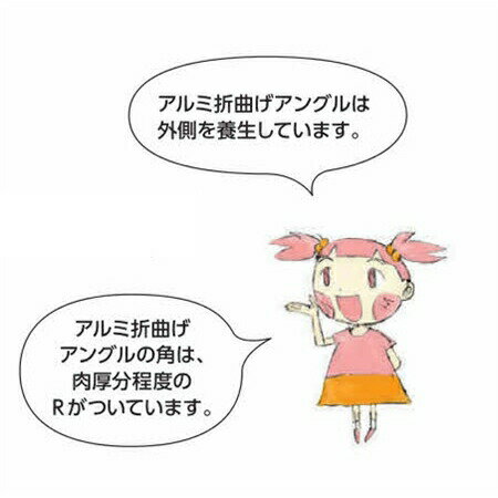 創建 56217-3m アルミアングル等辺　アルミ折曲げL1×95×95 長さ：3m アルマイトシ...