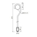 モンキーハンガー Φ32パイプ仕様 MHM1WH-500 ホワイト「直送品、送料別途見積り、法人・事業所限定」