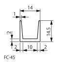 L=3000 ゴム・ガスケット FC-45「直送品、送料別途見積り」
