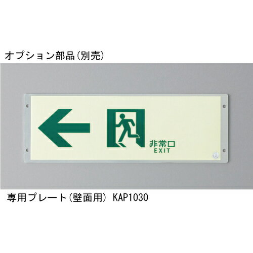 高輝度蓄光 誘導標識 専用プレート(壁面用) KAP1030 「直送品、送料別途見積り」 1