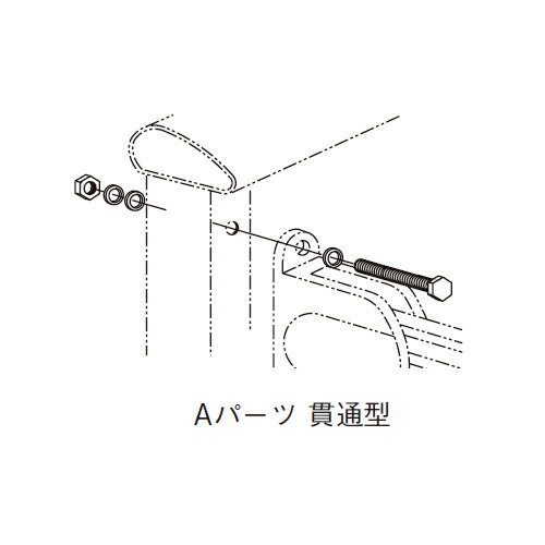 スカイアーム Aパーツ 支柱貫通型「直送品、送料別途見積り」