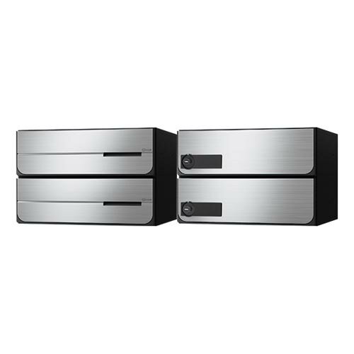 ナスタ D-ALL KS-MB4102PY-2R-S 2戸用 ラッチ錠 ステンレスヘアライン「直送品、送料別途見積り、法人・事業所限定」