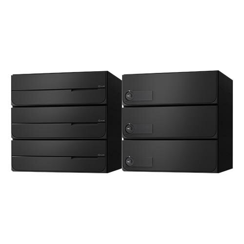 ナスタ D-ALL KS-MB4102PY-3R-BK 3戸用 ラッチ錠 ブラック「直送品、送料別途見積り、法人・事業所限定」