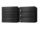 ナスタ D-ALL KS-MB4302PY-3LK-BK 3戸用 可変ダイヤル錠 ブラック「直送品、送料別途見積り、法人・事業所限定」