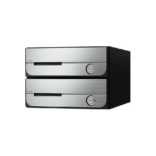 ナスタ D-ALL KS-MB5002PU-2C-S 2戸用 シリンダー錠 ステンレスヘアライン「直送品、送料別途見積り、法人・事業所限定」