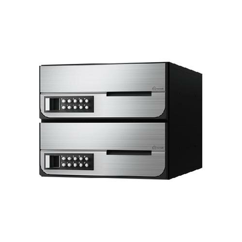 ナスタ D-ALL KS-MB6002PY-2PK-S 2戸用 可変プッシュボタン錠 ステンレスヘアライン「直送品、送料別途見積り、法人・事業所限定」