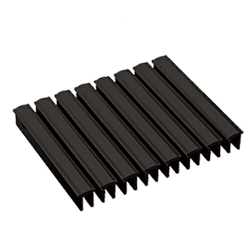 プール用樹脂グレーチング ブラック 直線用 GAP-25W250-K「直送品、送料別途見積り」