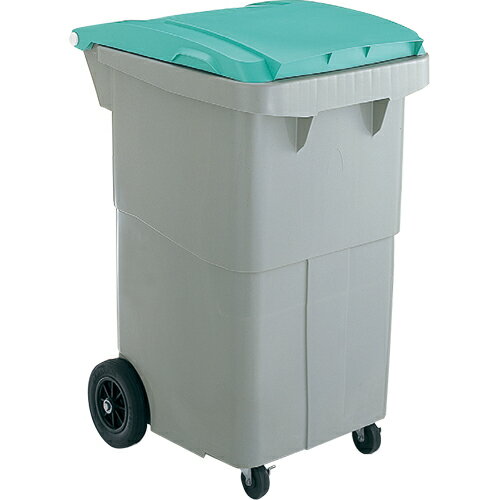 リサイクルカート #200 搬送型 RCN210 グリーン 蓋付「直送品、送料別途見積り」