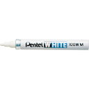 PENTEL 工業用マーカー ホワイト 中字 (品番:X100W-MD)(注番0009300)