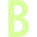 IM 非常用標識 中輝度蓄光カッテイング文字 英字 B 粘着シール 50×27mm (品番:AILUMI50-B)(注番1029996)