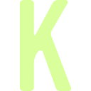IM 非常用標識 中輝度蓄光カッテイング文字 英字 K 粘着シール 50×28mm (品番:AILUMI50-K)(注番1030006)