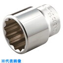 TONE ソケット(12角) 対辺寸法24mm 差込角19.0mm 全長52mm (品番:HG6D-24)(注番1059745)・(送料別途見積り,法人・事業所...