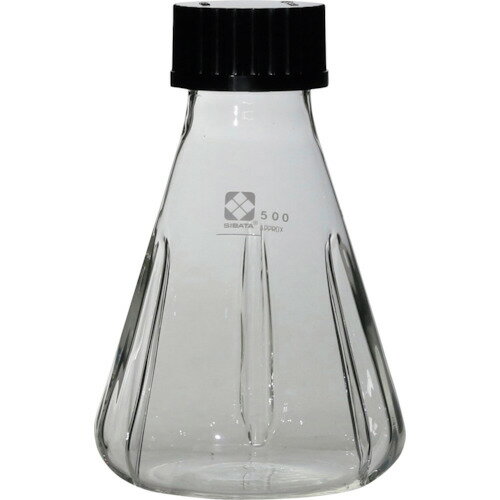 SIBATA　ねじ口三角バッフル付　500ml　（4個入） （品番:016320-500A）（注番1067036）・（送料別途見積り,法人・事業所限定,取寄）