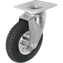 シシク 空気入車輪付キャスター 204mm 自在 (品番:AIJ2.00-4)(注番1109472)・(送料別途見積り,法人・事業所限定,取寄)(4)