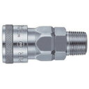 日東 ハイカプラ 鋼鉄製 ニトリルゴムNBR(SG)(めねじ取付用ソケット)相手側Rc3/8 耐圧力2.0Mpa(00305) (品番:30SM-STEEL-N...