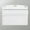 OP 名札用ケース ソフトタイプ ヨコ名刺 補強付 (10枚入) (品番:NX-124-WH)(注番1132537)(3)
