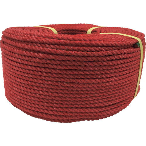 ユタカメイク ロープ PEロープ巻物 6φ×200m レッド (品番:PE-101)(注番1135504)