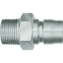 日東 TSPカプラ ステンレス製(めねじ取付用プラグ) 相手側Rc1/8(00682) (品番:1TPM-SUS)(注番1139436)