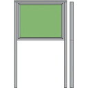 □ユニット 掲示板 900×1200mm (品番:867-01)(注番1140122)・(送料別途見積り,法人・事業所限定,取寄)
