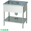Maruzen 一槽シンク ブリームシリーズ ステンレス(SUS430)製 バックガードなし 600×600×800(ホース付) (品番:BS1-066N)(注...