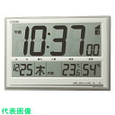 シチズン 電波 壁掛け・置き時計 温湿度計付き シルバー 279*407*24 (品番:8RZ199-019)(注番1145136)