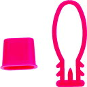 TRUSCO みかんネット用留め具 赤 10個入 (品番:BET-R-10)(注番1153670)