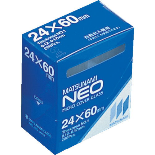 TGK カバーグラス#1 長方形 24X60C (200枚入) (品番:863140113)(注番1195889)・(送料別途見積り,法人・事業所限定,取寄)