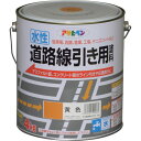 アサヒペン 水性道路線引き用塗料4KG黄色 (品番:520081)(注番1248741)
