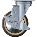 ハンマー 旋回式ウレタン車輪(ナイロンホイール・ボールベアリング)125mm ストッパー付 (品番:413S-UB125)(注番1251759)(4)