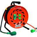 NICHIDO 電工ドラム びっくリール 漏電保護専用ブレーカ付 30m (品番:RND-EB30S)(注番1255592)