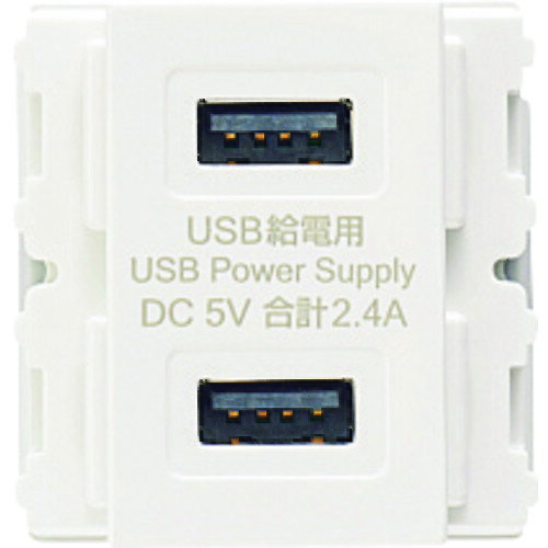 スガツネ工業　（210029211）DM2－U2P2－WT埋込充電用USBコンセント 《10個入》（品番:DM2-U2P2-WT）（注番1260798×10]・（送料別途見積り,法人・事業所限定,取寄）