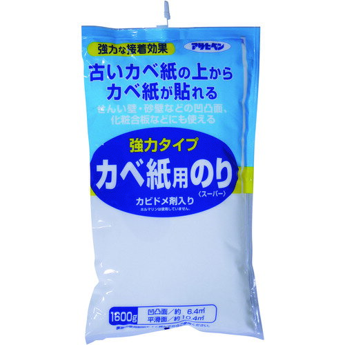 アサヒペン　強力タイプカベ紙用のり　1600G　775 《6個入》（品番:156679）（注番1265778×6]・（送料別途見積り,法人・事業所限定,取寄）(4)