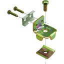 ネグロス電工 ダクター(R)中間支持金具 (10個入) (品番:DHB-W3)(注番1271425)・(送料別途見積り,法人・事業所限定,取寄)