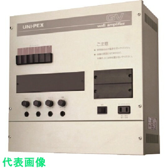 安全用品UD-15SU-3000AUD-30FU-110RGV-120GV-60MD-33DBZ-120SSM-BT10SCU-49SCU-11SCU-48SSM-64ASCU-12SSM-50HEK-313-107EK-313-581SHC-11SHC-23SHC-25≪類似品 前 40個 ≪類似品 前20個類似品後 20個≫類似品後 40個≫ 安全用品965870 ユニペックス ユニペックス　ウォールアンプ　GV−120　120W 〔品番:GV-120〕 [本体質量：8.2kg] 《包装時基本サイズ：415×380×95mm》〔包装時質量：9kg〕分類》安全用品》安全用品》トランシーバー☆納期情報：在庫色(外紺) オレンジブック掲載以外でメーカー直送品（送料元払い）【法人限定＝会社名ご記入お願い致します。】※北海道・沖縄・離島は運賃別途商品も含む特長●壁掛アンプとして使用した場合、今までのアンプと比べて省スペースに設置できます。●5回線のスイッチボード（一斉放送スイッチ付）を備えており、ブロックの放送ができます。無電圧メイク接点による電源リモートが可能ですので、ページング用アンプとしても最適です。●屋外用防水盤を利用することにより、手軽に屋外へアンプの設置ができます。有線マイク2回線を含む豊富な入力回路で、屋内から屋外まで幅広く使用していただけます。●ラジオチューナユニット及び300MHzシングルワイヤレスチューナーユニットSU-3000A(別売)を2台まで組込可能です。用途●工場やオフィスなどの定時放送や、学校の体育館や運動会の放送設備など業務用放送設備、音響設備に。仕様・サイズ・寸法など●ウォールアンプGV-120120W材質/仕上●パネル：鋼板●ケース：鋼板セット内容/付属品●2極大形単頭プラグ×1●ショートバー×1●保証書×1●取扱説明書×1注意原産国（名称）日本JANコードコロンコード8784193010コロン名称ユニペックス　音響機器本体質量8.2kg