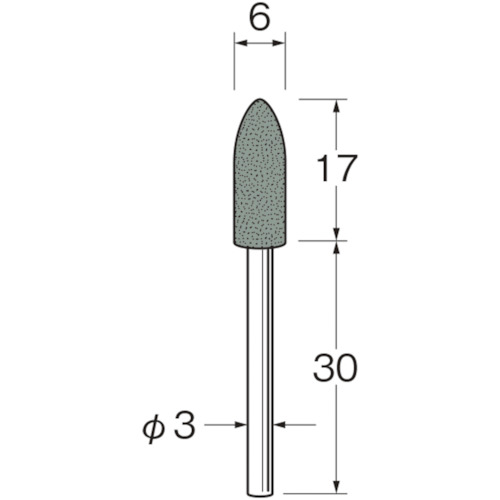 リューター　軸付ラビン砥石（一般用）R4412粒度（＃）：120 （品番:R4412）（注番1282251）・（送料別途見積り,法人・事業所限定,取寄）