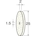 リューター　ホイール型フェルトバフホイール型幅 （mm） 25高さ （mm） 2 （品番:F6522）（注番1282710）・（送料別途見積り,法人・事業所限定,取寄）