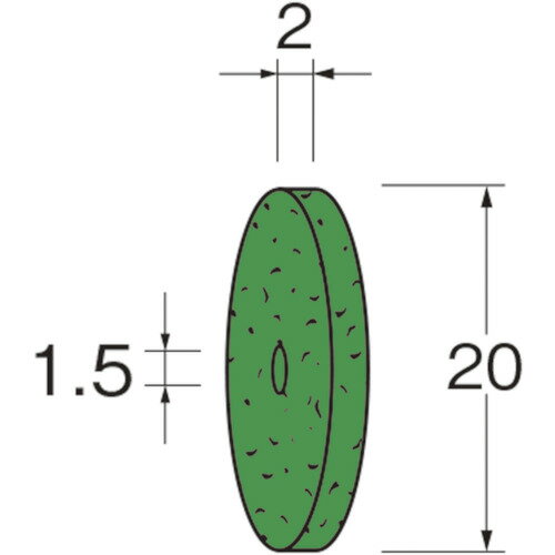 リューター　ホイール型フェルトバフホイール型幅（mm）20高さ（mm）2 （品番:F6622）（注番1283183）・（送料別途見積り,法人・事業所限定,取寄）