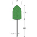 リューター 軸付フェルトバフ円筒型幅(mm)25 (5個入) (品番:F3720)(注番1283217)・(送料別途見積り,法人・事業所限定,取寄)