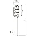 リューター　超硬カッターK6215 〔品番:K6215〕[1284664]「送料別途見積り,法人・事業所限定,取寄」