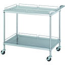 シンコー ステンレスワゴン(SUS430) 天地2段タイプ φ75導電ナイロン車 900×450×800 (品番:M20-9045-800-NE75_SH)(注...