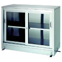 シンコー ステンレス保管庫 一段式ベース付 LG型 (ガラス戸) 1500×600×950 (品番:LG-15060)(注番1295695)・(法人・事業所限定...