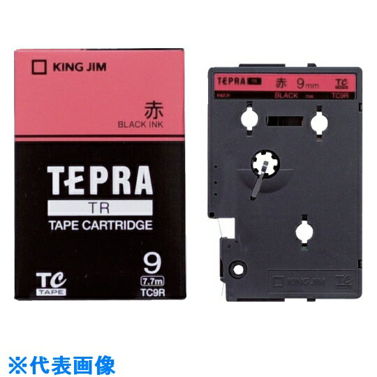 キングジム　テプラTRテ-プカ-トリッジ　テープ色：赤　文字色：黒 （品番:TC9R）（注番1311581）