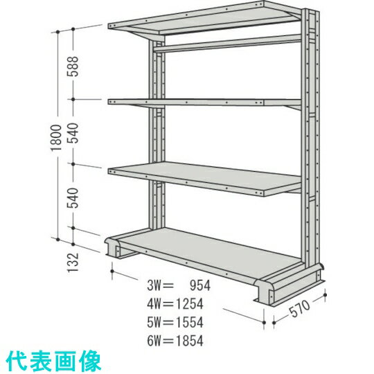 NF　キャンチラック単式1連W954D570H1800F4 （品番:CR63S-S4）（注番1360221）・（送料別途見積り,法人・事業所限定,直送）